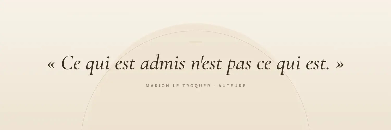 Ce qui est admis n'est pas ce qui est